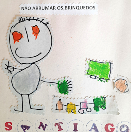 não arrumar os brinquedos